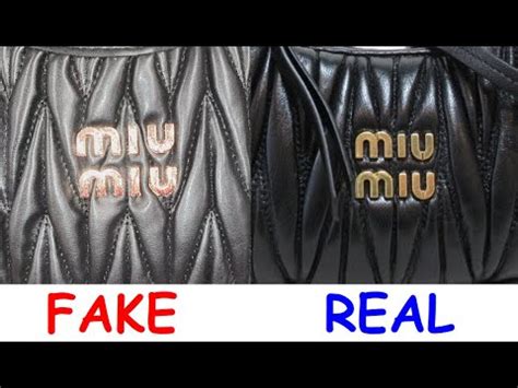 miu miu fake vs real|how to tell if miumiu bags are real.